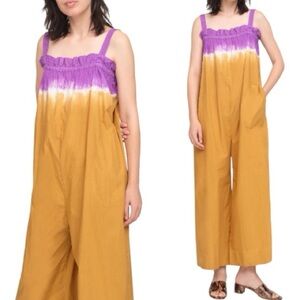 Sea New York Ombre Tie Dye Wide Leg Zelda Jumpsuit Size 12 Boho Relaxed OnePiece